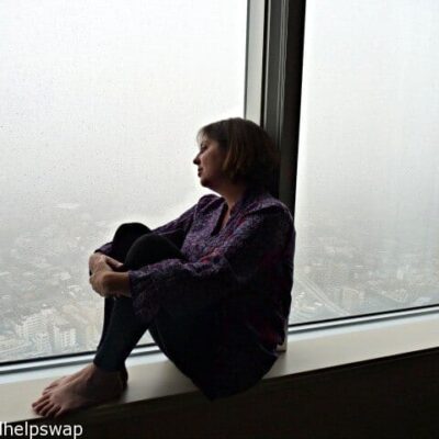 Sleeping in a manga cafe