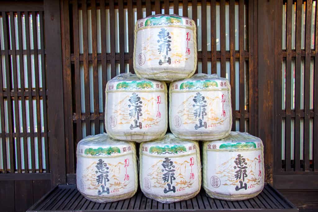 Sake Barrels in Nakatsugawa