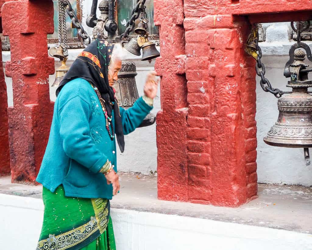 A Pilgrim at Boudha Stupa