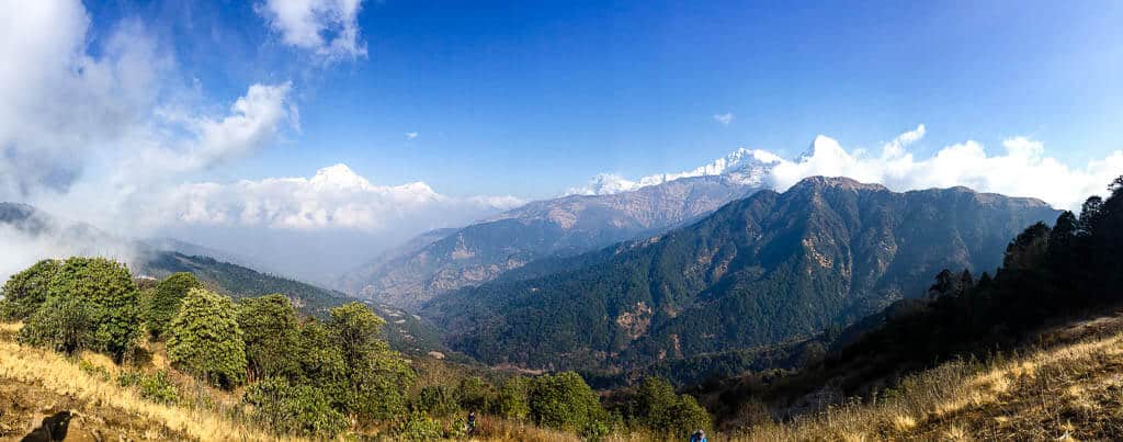 Views of the himalayas in Nepal