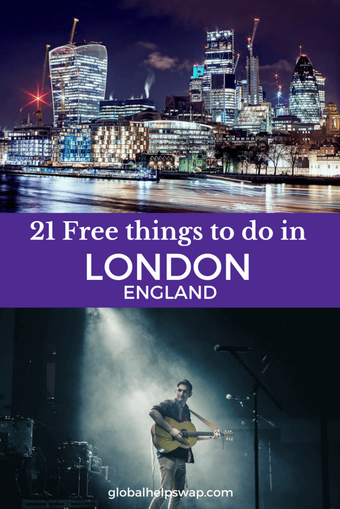 Free things to do in London. From free music and free comedy clubs to free cinema and exhibitions. London's museums are almost all free too as are the parks and markets. 