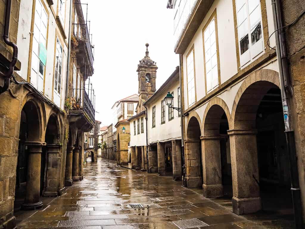 The streets of Santiago de Compostela 