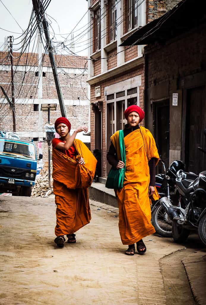 Monks in Bhaktapur Nepal