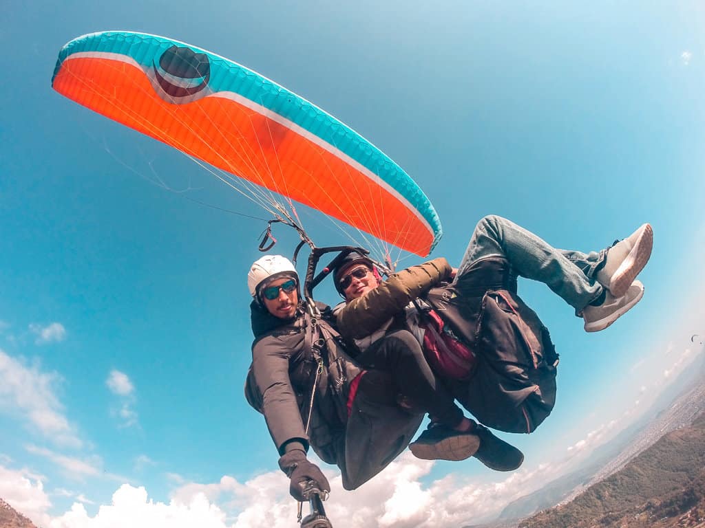 Paragliding in Pokhara, Nepal