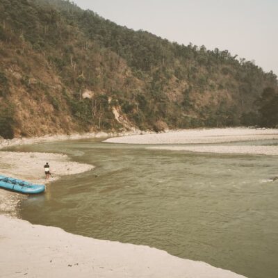 Camping on the seti river, Nepal